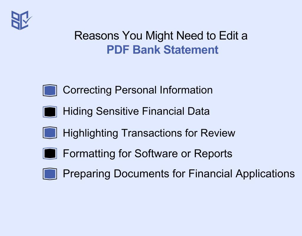 Reasons You Might Need to Edit a PDF Bank Statement